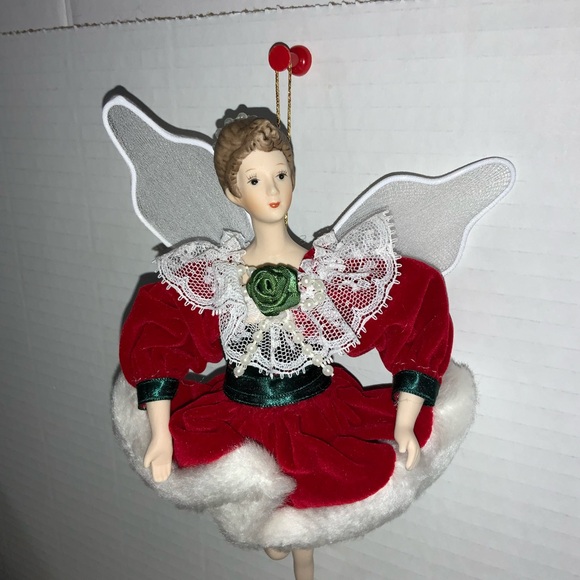 Christmas Ballerina Fairy Ornament Angel Figurine Vintage Porcelain Collectible - Picture 16 of 16